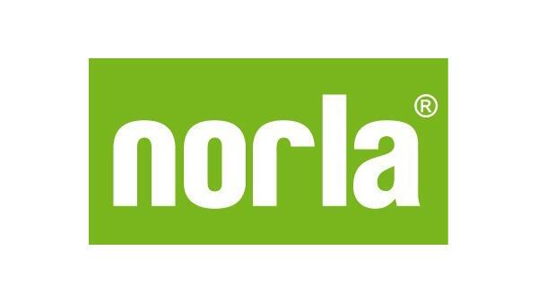 Logo Norla auf grünem Grund