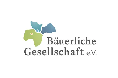 Das Logo der Bäuerlichen Gesellschaft e.V. zeigt die fünf Bundesländer Hamburg, Bremen, Schleswig-Holstein, Niedersachsen und Mecklenburg-Vorpommern als Karte und den Schriftzug des Namens
